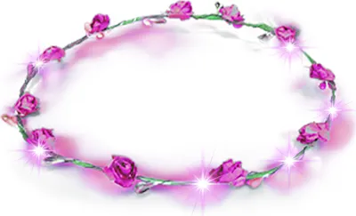 Produktbild von LED Blumenkranz  Haarschmuck   Kranz Haarband Damen  Kopfschmuck für Hochzeit, pink