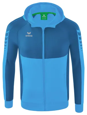 Produktbild von Erima Six Wings Trainingsjacke mit Kapuze Curaçao/Mykonos