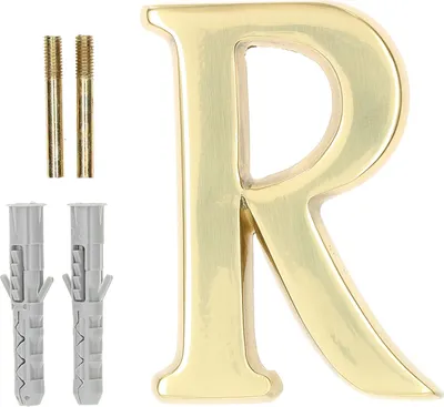 Produktbild von KOTARBAU® Buchstabe"R" aus Messing 10 cm für Häuser, Siedlungen, Hotels, Wohnungen, Denkmäler Grabsteine 100% Messing