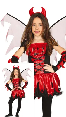 Immagine prodotto di Costume da diavolo del fuoco per bambini taglia 98 - 146, taglia:140/146