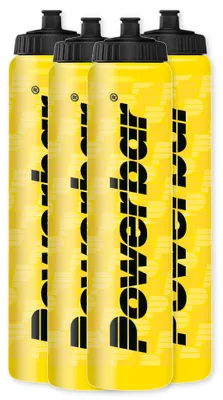 Produktbild von POWERBAR Sporttrinkflasche 4 x 1000 ml gelb auslaufsicher