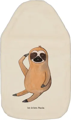 Produktbild von Mr. & Mrs. Panda Wärmflasche Faultier Vogel - Weiß - Geschenk, Angespannt, Bettflasche, Wärmekissen, gummi, Genervt, Wärmflaschen, Müde, Spinner, Früher, Der Frühe