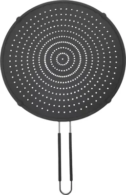 Produktbild von Fettspritzschutz mit Griff, hitzebeständig, antihaftbeschichtet, wiederverwendbar, Silikon, Bratpfanne, Ölspritzschutz, Küchenwerkzeug