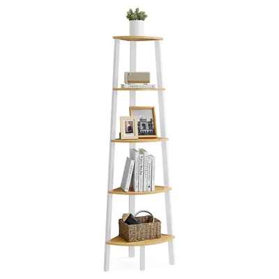 Produktbild von VASAGLE Eckregal, Bücherregal, mit 5 Ebenen, H: 159cm, mit Stahlrahmen