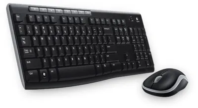 Produktbild von Logitech MK270, Volle Größe (100%), Kabellos, RF Wireless, Schwarz, Maus enthalten