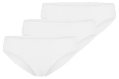 Image de Schiesser, lot de 3 slips invisibles "Light". Matière super douce et légère, construction sans coutures avec côtés plats. Couleur : blanc, taille 38