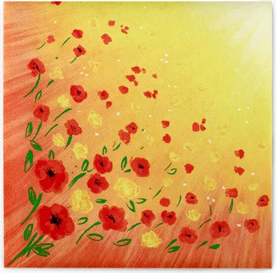 Produktbild von Airlaid Serviette Sommerwiese,  40 x 40 cm, 50 Stück - Mank