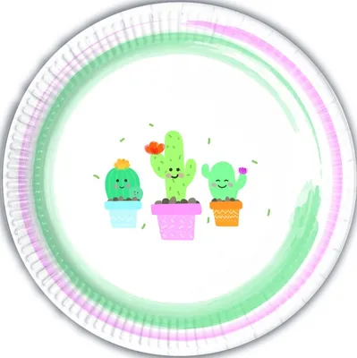 Immagine prodotto di piatto party karton cactus 23 cm 8 pezzi