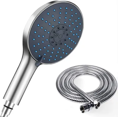 Produktbild von Handbrause, Duschkopf, mit 1.5m Schlauch, Duschbrause, Brausekopf, 7 Dusche Modi, Wassersparend Mit Druckerhöhung