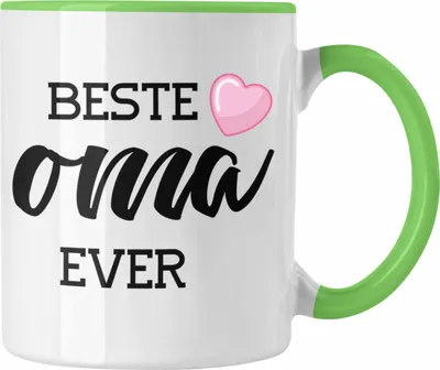 Produktbild von Trendation - Beste Oma Der Welt Geschenk Tasse Kaffeetasse Spruch Lustig von Enkel Geburtstag Weihnachten Funny (Grün)