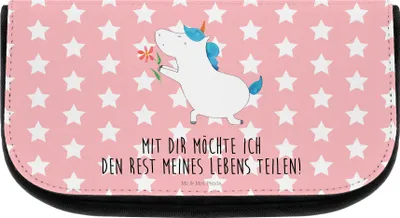 Produktbild von Mr. & Mrs. Panda Organizer Einhorn Blume - Rot Pastell - Geschenk, kosmetiktäschchen, Kulturbeutel, Liebe, Tasche, Freundin, Necessaire, Antrag, Unicorn, Kulturtasche