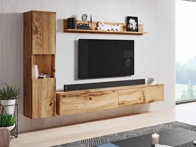 Immagine prodotto di Parete attrezzata per soggiorno moderna ROSALIO - rovere wotan