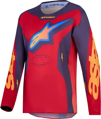 Immagine prodotto di Maglia da motocross Alpinestars Fluid Hunt, taglia S, colore grigio/rosso/giallo