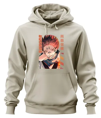 Productafbeelding van Sukuna Jujutsu Kaisen Ryomen Demon Vlam Manga Anime Esthetiek Uni Hoodie, Natuurlijk, XXL