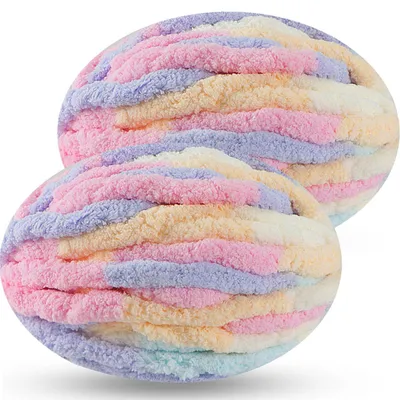 Obrázek produktu pro Velké klubko příze pro ruční pletení a háčkování, 2 klubka, 500 g, barva marshmallow