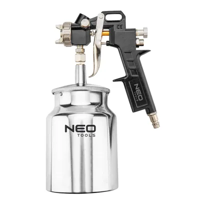 Produktbild von NEO TOOLS Spritzpistole mit Bodenbecher 1,0 l, Düse 1,5 mm, Arbeitsdruck 4 bar, Luftverbrauch 75–230 l/min, Doppelsteuerung