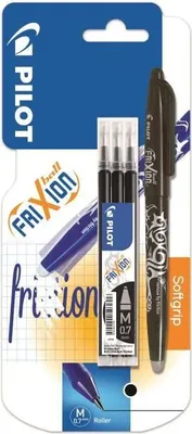 Produktbild von Pilot FriXion Ball, Stick Pen, Mehrfarbig, Schwarz, Recycelbarer Kunststoff, Kunststoff, 0,7 mm, 0,35 mm