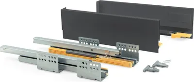 Image de Kit de tiroir Concept hauteur 105 mm et profondeur 450 mm finition gris anthracite