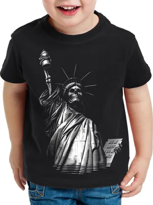 Produktbild von style3 Liberty Graffiti Kinder T-Shirt usa freiheitsstatue new york punk rock tattoo