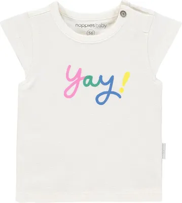 Produktbild von Rolla T-Shirt mit rundem Ausschnitt und Druckknöpfen, weiß, Größe 86