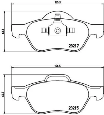 Produktbild von Brembo Bremsbelagsatz, Scheibenbremse Vorderachse P 68 048