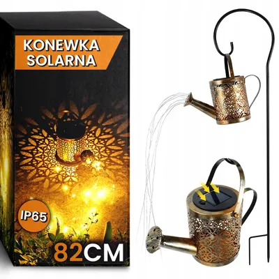 Produktbild von Rawenberg Solar-Gießkanne LED Lampe Metall, Garten Deko
