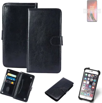 Produktbild von K-S-Trade 360° Hülle kompatibel mit OnePlus Nord 2 5G schwarz Kunstleder Case BookCase WalletCase Kunstlederederhülle Handyhülle, Rundumschutz