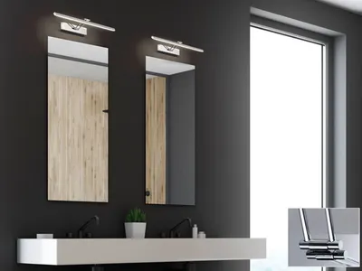 Produktbild von LED Wandlampen SET 60cm Badezimmer Spiegelleuchten, indirekte Bildbeleuchtung