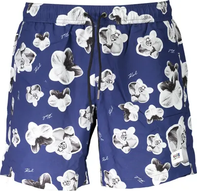 Zdjęcie produktu dla KARL LAGERFELD BEACHWEAR Strój kąpielowy męski tekstylny niebieski SF2144 - Rozmiar: XL