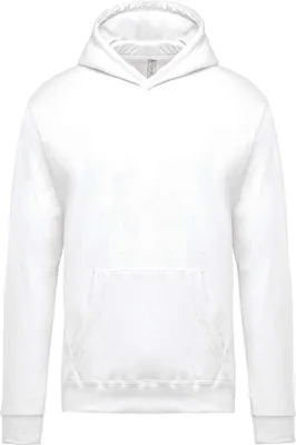 Produktbild von Kariban Jungen Hoodie Langarm Pullover Sweatshirt Kapuzenpullover, Größe:4/6, Farbe:Weiß