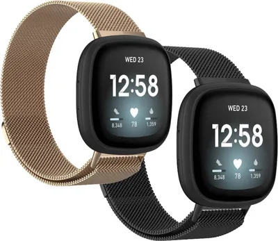 Produktbild von imoshion Pr337 für Fitbit Versa 4 / 3 / Sense (2) - Zwart & Roze / Black & Pink