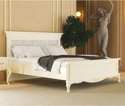 Produktbild von Casa Padrino Luxus Barock Doppelbett Creme - Prunkvolle Barockstil Schlafzimmer Möbel
