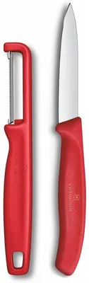 Immagine prodotto di Swiss Classic, spelucchino con pelapatate, 2 pezzi, rosso, scatola