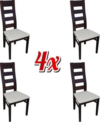 Produktbild von Stühle Gastro Esszimmer Stoff Neu Design Set 4x Sessel Stuhl Holz Textil Polster