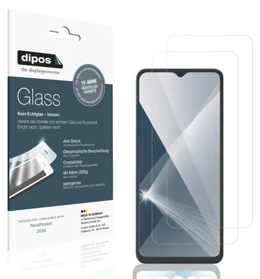 Produktbild von 2x Schutzfolie für NexiPosket 2026 - Anti-Shock 9H Folie dipos Glass Kunststoffglas