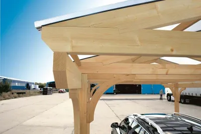 Produktbild von Alpholz Doppelcarport Westerwald 570 x 541 cm Carport aus Holz Unterstand Überdachung