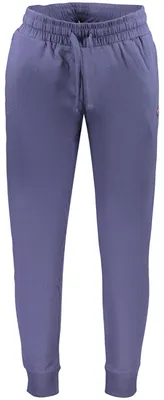 Produktbild von Blaue Herren-Sporthose aus Baumwolle mit Kordelzug und Applikation
