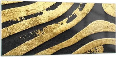 Produktbild von Bilder auf glas - Einteilig - Abstraktion dreidimensional Gold - 120x50cm - Glasbilder - Wandbilder - Bilder - Wanddekoration aus Glas - Glas Bilder - Wandbild auf Glas - GAB120x50-4461
