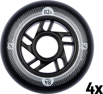 Obrázek produktu pro sada 4 koleček pro inline brusle - 84×24 mm černá | OdolnáPolyuretankolečka pro vaše inline brusle