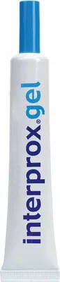 A product shot of a tube of Interprox gel.