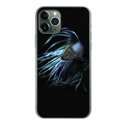Produktbild von MuchoWow® Handyhülle Schutzhülle Hülle für iPhone 11 Pro Fisch - Schwanz - Schwarz Silikon Softcase Handy Hülle - Handy