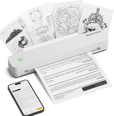 Produktbild von C80S Thermodrucker A4, Tragbarer Mobiler Drucker mit Bluetooth & USB, Tintensparend, Kompatibel mit iOS, Android, Laptop, Ideal für Büro & Unterwegs