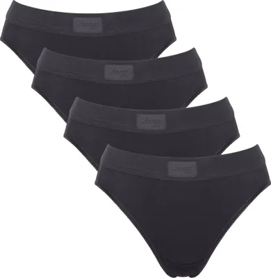 Produktbild von Sloggi Damen Slips, 4er Pack - Double Comfort Tai 4P, Unterhose, Stretch-Baumwolle Schwarz L