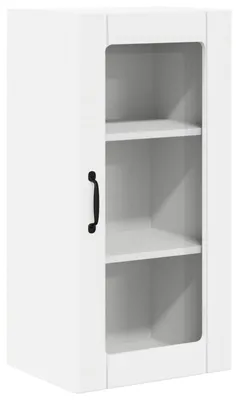 Image de Armoire murale en verre vidaXL PORTO, blanche, 40 x 31 x 80 cm, aggloméré