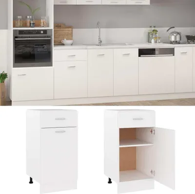 Produktbild von vidaXL Schubunterschrank Lyon Weiß 40x46x81,5 cm Holzwerkstoff
