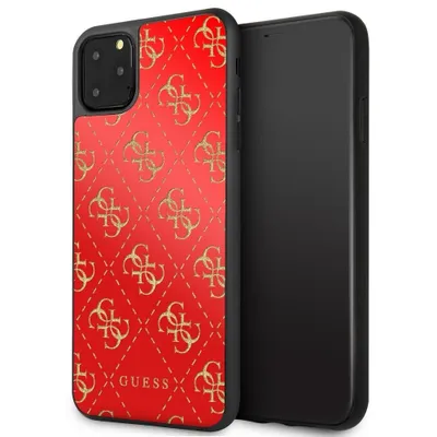 Obrázok produktu pre Guess Guhcn654Ggpre Iphone 11 Pro Max Červené/Červené Pevné Puzdro 4G Double Layer Glitter