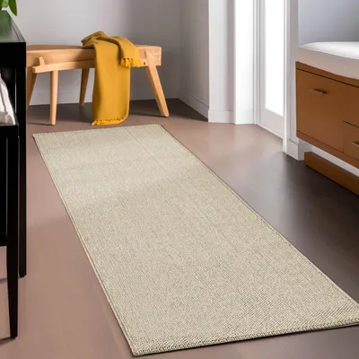 Produktbild von Homebyhome Teppich Wohnzimmer Uni Meliert Cut-Loop Design Kurzflor Modern Teppich Einfarbig Robust Pflegeleicht, Grösse: 80x250 cm