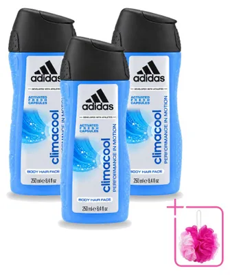 Zdjęcie produktu dla 3 sztuki żelu pod prysznic Adidas Climacool dla mężczyzn - 250 ml - zestaw ekonomiczny