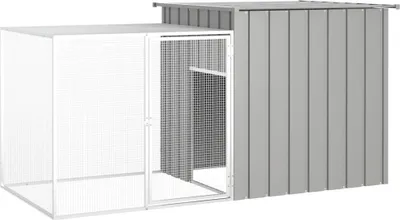 Produktbild von Hühnerkäfig Grau 200x91x100 cm Verzinkter Stahl