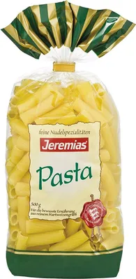 Immagine prodotto di Jeremias Pasta Rigatoni di semola di grano duro 500g confezione da 4 pezzi